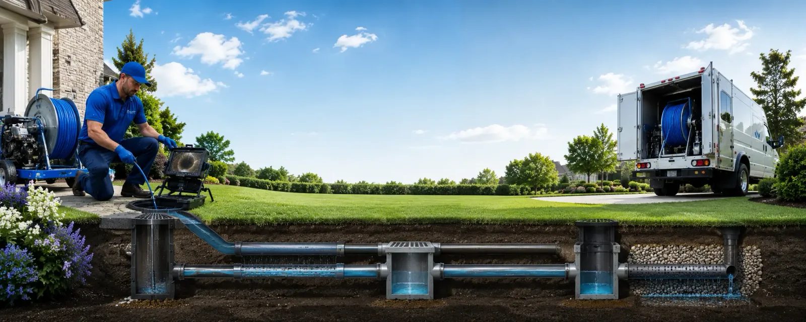 Outdoor drain cleaning information for Roscoe, TX